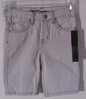 NWT DKNY Greenwich Toddler Boys Distressed Denim Shorts 4T Bleach Wash MSRP$41