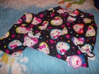 NWT GIRL'S - SIZE 4T - HELLO KITTY 2 PC. FLANNEL PAJAMA SET - BLACK - BUTTONS