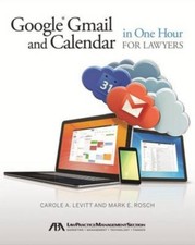 Google Gmail and Calendar in One Hour for Lawyers 9781614387275, Paperback, NEW