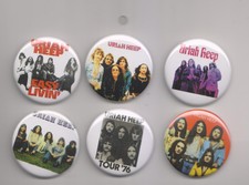 Uriah Heep Set of 6 Pins Very Collectible