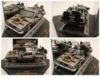 De Lorean Back to the Future / Zurück in die Zukunft Teil 3, Bahnschiene, Modell