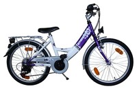 Fahrrad Kinderfahrrad 20" Zoll Shimano 6 Gang LILA STVO Beleuchtung Mädchen neu