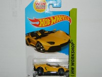 Hot Wheels 2014 Lamborghini Aventador J, giallo, longcard!