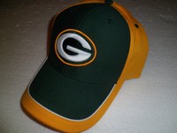 Green Bay Packers NFL Football Team Apparel Cap Kappe One Size Klett Velcro
