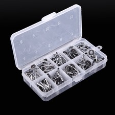 80pcs Fishing Rod Pole Guide Tip Top Ring Eye Repair Kit Size Spare Parts Y0E6