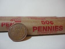 Roll of 1909-1958 Wheat Pennies - 50 Penny Cent Unsearched Coins