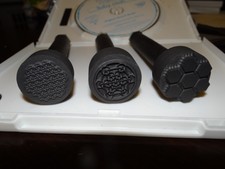 Glassblowing Sacred Geometric stamps "Flower of Life"/"Metatron Cube"/"Honeycomb