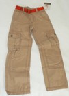 Boys Camel Tan Eddie Bauer Casual Cargo Pants Belt NWT 12