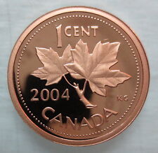2004 Canada 1 Cent Proof Penny Coin