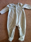 Baby Gap Pajama Sleeper Light Blue Velour Outfit Long Sleeve Boy Girl 3-6 M