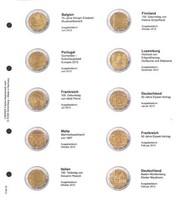 Lindner 1118-10 Vordruckblatt 2 EURO Gedenkmünzen chronologisch: Belgien 2012 - 