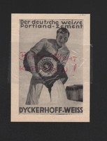 AMÖNEBURG WIESBADEN, Werbung 1935 Portland Zement-Fabrik Dyckerhoff & Söhne GmbH