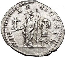 CARACALLA Silver Ancient Roman Coin Minerva War Magic Rare Trophy i55317