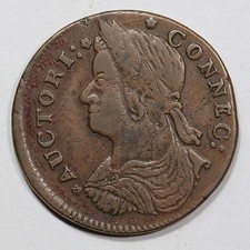 1787 31.2-r.3 R2 Connecticut Colonial Copper Coin