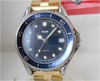 TCM HERRENUHR QUARTZ GROß TAUCHER DIVER DREHBARE LÜNETTE MILITARY MILITÄRUHR RAR