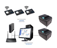 MOBILE RESTAURANT GASTROKASSE +3 KELLNER TERMINAL 2 BONDRUCKER KASSENSERVER