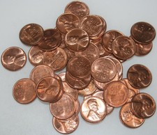 Wholesale Roll Lincoln Cents 1957-P Wheat Red/Brown 50 coins