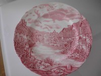 JOHNSON BROS "OLD ENGLISH COUNTRYSIDE" ROT / 4 TELLER  20 cm D.