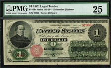 New listing
1862 $1 Legal Tender Fr-16c - Pmg 25 - Very Fine - Rare