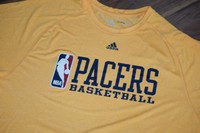 Adidas NBA Pacers Basketball T-Shirt 2XL Herren Gelb ClimaLite N4