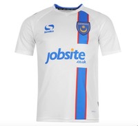 Sondico FC Portsmouth Trikot Weiß Blau alle Größen Neu mit Etikett Größe M, L,XL