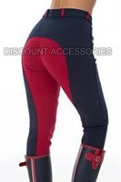 REITEN DAMEN WEICH DEHNBAR REITHOSE JODS REITHOSEN ZWEIFARBIG MARINEBLAU ROT