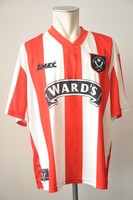 1996-97 Sheffield United Home Trikot Gr L Jersey 42/44" AVEC WARDS vintage 