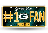 NFL #1 Fan US-Kennzeichen Metall-Schild Green Bay Packers