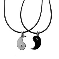 C691 Freundschaftsketten Partner Ketten Anhänger Ying Yin und Yang Partnerketten