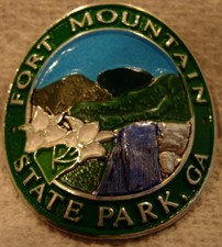 Fort Mountain State Park Ga new badge mount stocknagel hiking medallion G0359