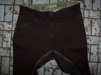 Vollbesatz Reithose Gr. 164 Kinder braun tiptop fast wie neu Kontrastnaht