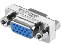 GENDER CHANGER VGA SVGA 15 POL VERBINDER ADAPTER BUCHSE