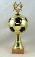 Mega Fußball - Pokal - Wanderpokal in Schwarz/Gold  inkl. Gravur ca.51 cm E122