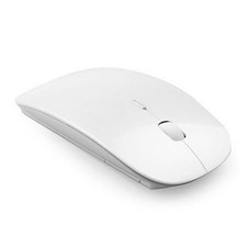 New Slim 2.4 Ghz Optical Wireless Mouse + Usb Receiver For Laptop Pc Mac White