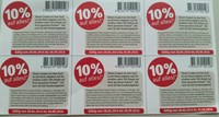 6 Stück ROSSMANN 10% auf alles Gutscheine Coupons // Gutschein Prozent Rabatt