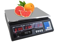 Marktwaage Ladenwaage Digital Waage Preiswaage Verkaufswaage 30KG AKKU Neu #249