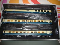 LS Models H0, neues 3er Set Fernreisezug DB Touristik Ep IVb, creme-blau # 46072