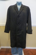 Vintage 50’s Mertarbeit Gray Wool Trench Overcoat Coat, Mens Medium