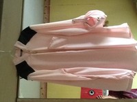 Super Bluse in Gr 36 rosa / schwarz mit Reißverschluss wie Neu 