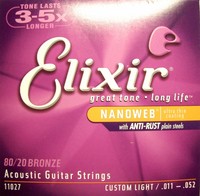 Elixir Strings Nanoweb Akustik-Gitarren-Saiten Custom Light 011-052