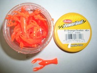 Berkley Powerbait Sparkle Craw Extra Scent Glitter Orange Shad 20 Stück