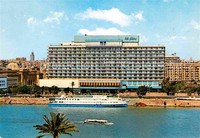 72680687 Cairo Egypt Nile Hilton Hotel and the Isis Floating Hotel Cairo