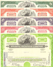 Atlantic Richfield Company Arco oil & gas lot of 5 stock certificates share