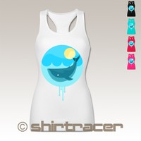 BL8770 Damen Frauen Tank Top Racerback - Sonstige Tiere - Wal