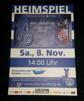 MSV Duisburg - FC Rot-Weiß Erfurt Postkarte Saison 2014/2015