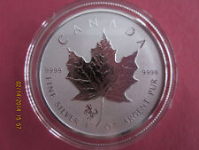 2014 1 oz .9999 Reverse Proof Silver Canadian Maple Leaf Coin - Horse Privy