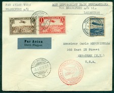 Luxembourg Germany Combination Franking 1936 1st No. American flight zepp cover