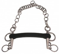 Gebisse Gummi Gebiss Pelham feste Stange  Edelstahl  11,5 cm ARBO-INOX