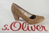 s.Oliver Pumps, hellbraun,  Lederinnensohle Soft Foam, NEU!