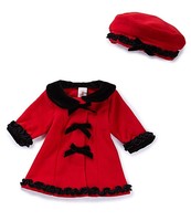 Starting Out Baby Girls Red Infant Fleece Coat & Hat  Size 3M